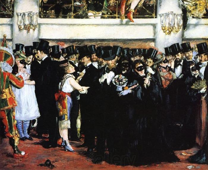 Edouard Manet Un bal a l'Opera Germany oil painting art